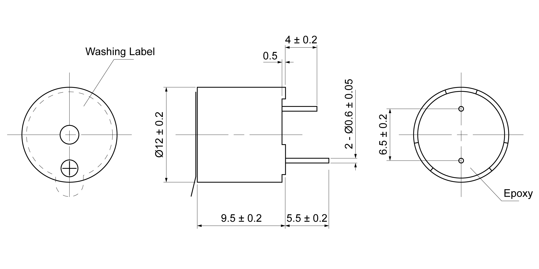 MB1295-23S12P6.5 Mechanical Drawing